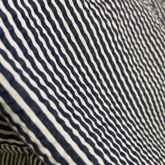 Ann Taylor Devin Fit Seersucker Pants Sz 8 Blue White cropped ankle womens - Picture 10 of 10